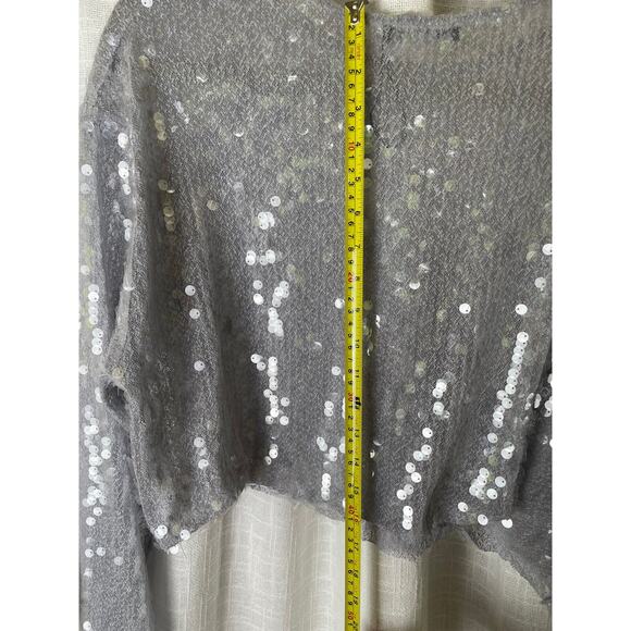 Zara sparkle sequin knit top size M - Picture 3 of 6